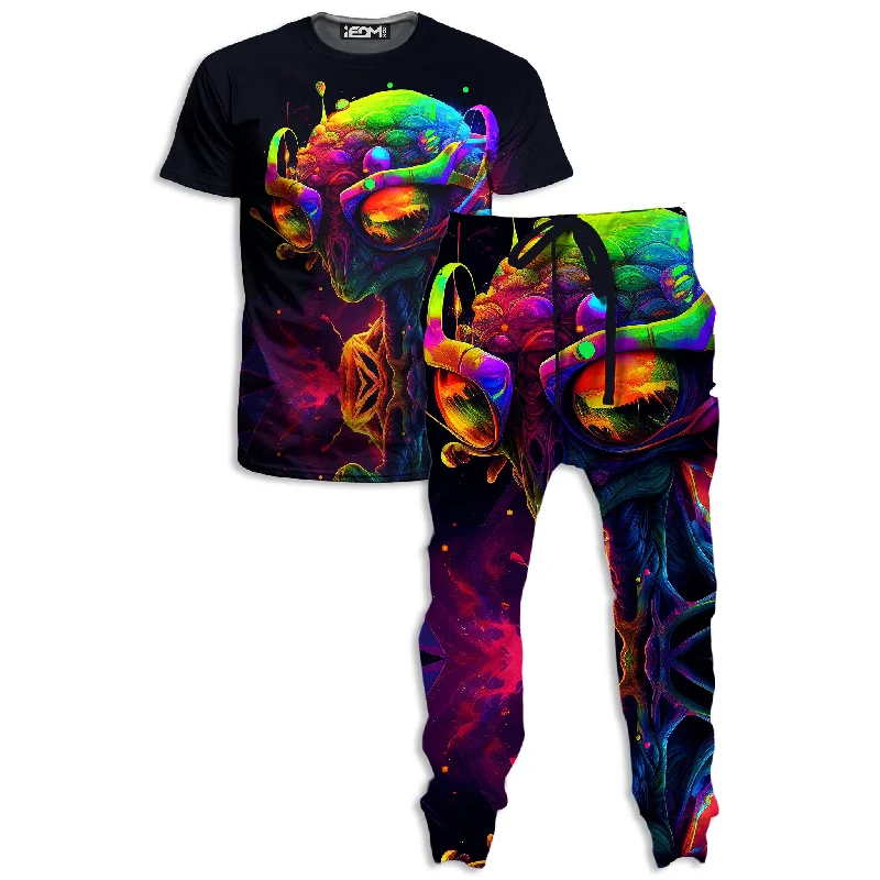 Street Boots Psychedelic Alien T-Shirt and Joggers Combo