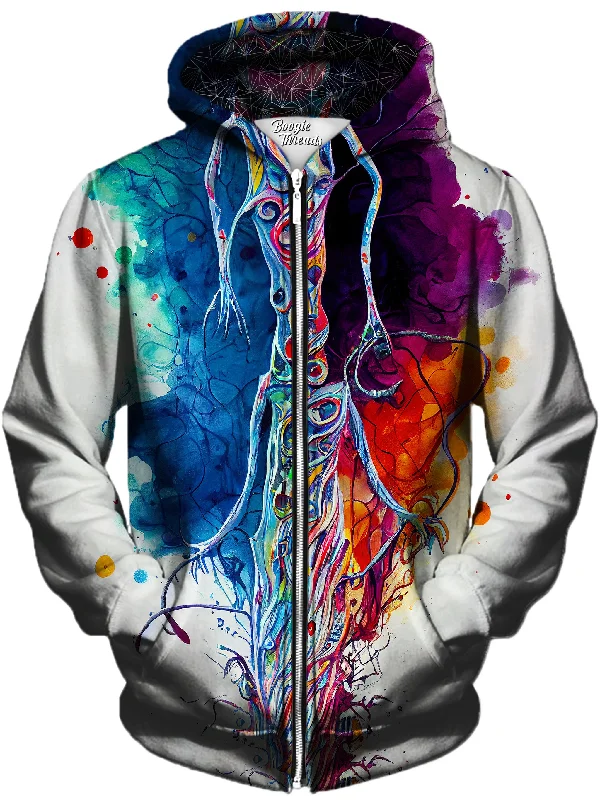 Elated Expansion Unisex Zip-Up Hoodie