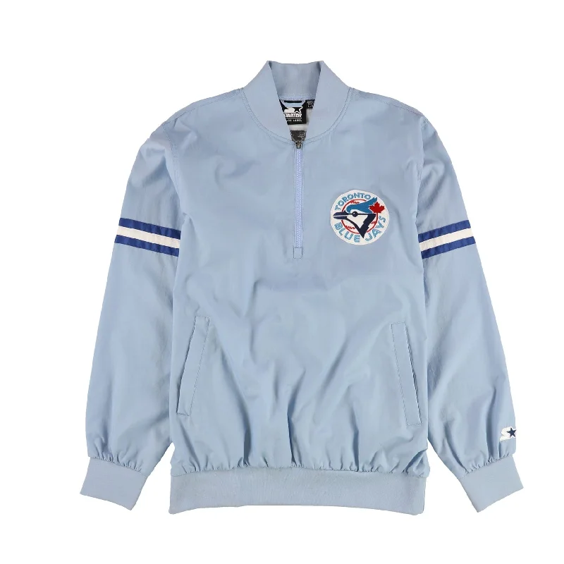 STARTER Mens Toronto Blue Jays Logo Varsity Jacket, Blue, Large (Regular)