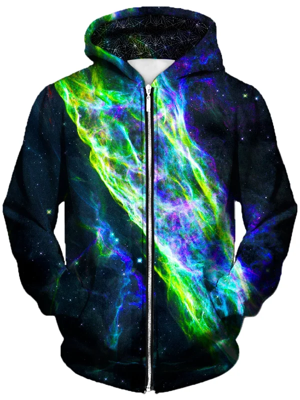 Electric Wave Unisex Zip-Up Hoodie