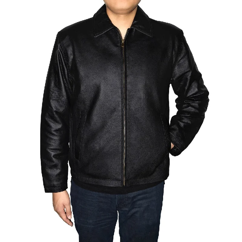 Victory Outfitters Men's Genuine Leather Open Bottom Jacket