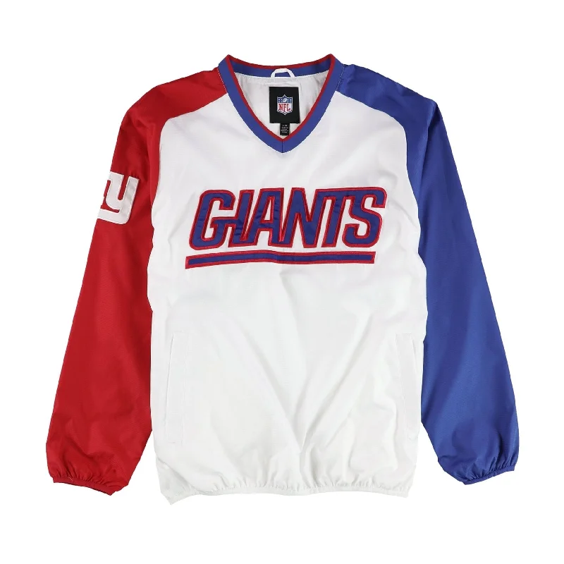 G-III Sports Mens New York Giants Windbreaker Jacket, White, Large