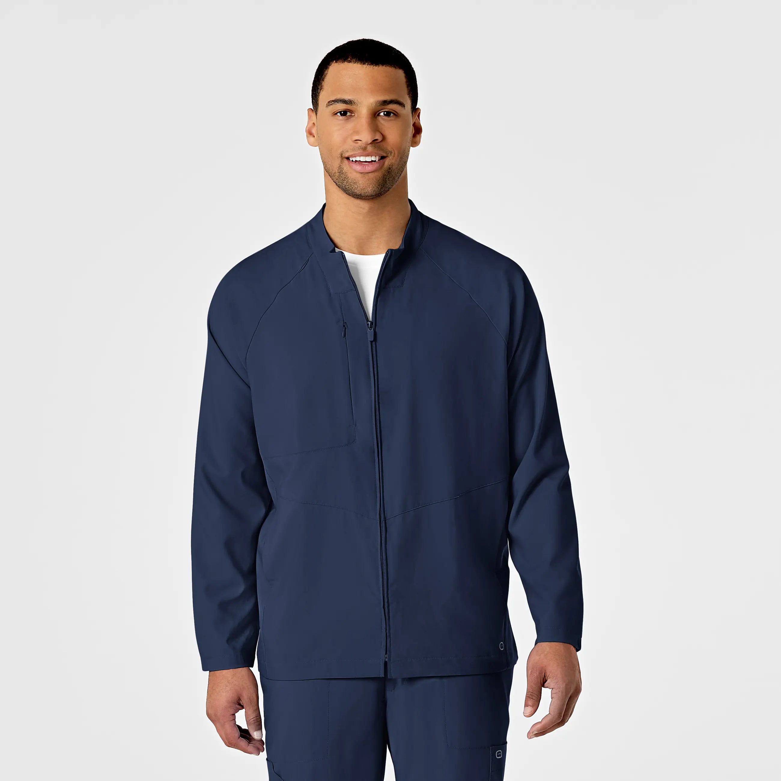 Wink Men's Zip Front Warm Up Jacket - Navy