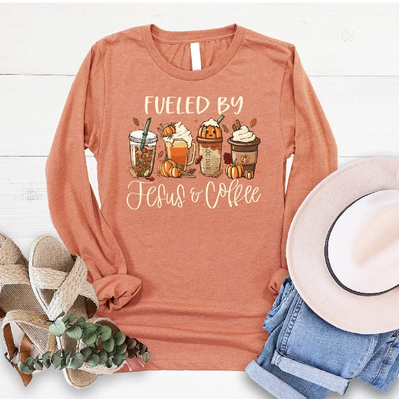 Fueled By Jesus and Coffee Long Sleeve