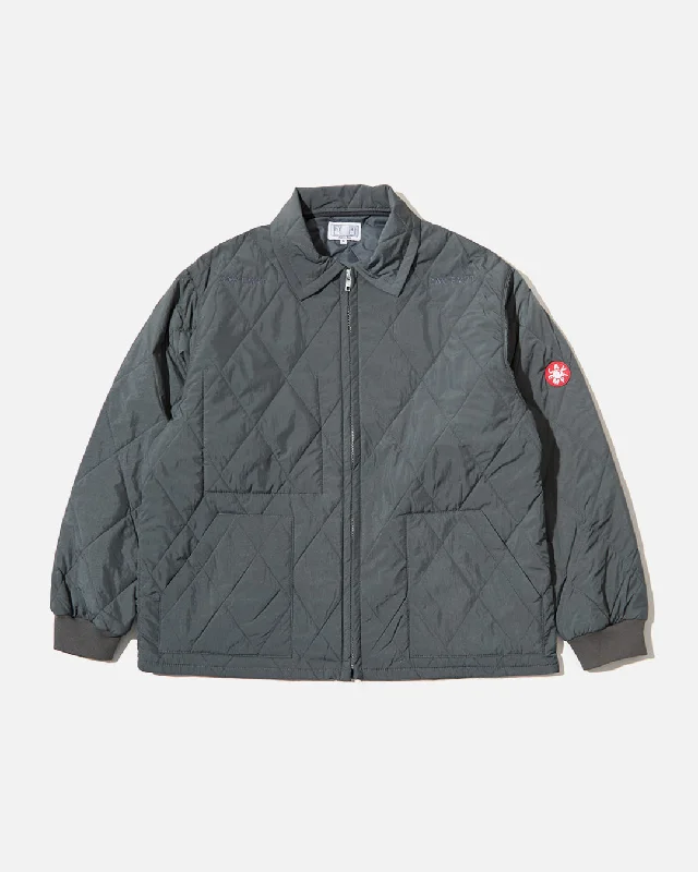 Quilt Zip Jacket - Charcoal