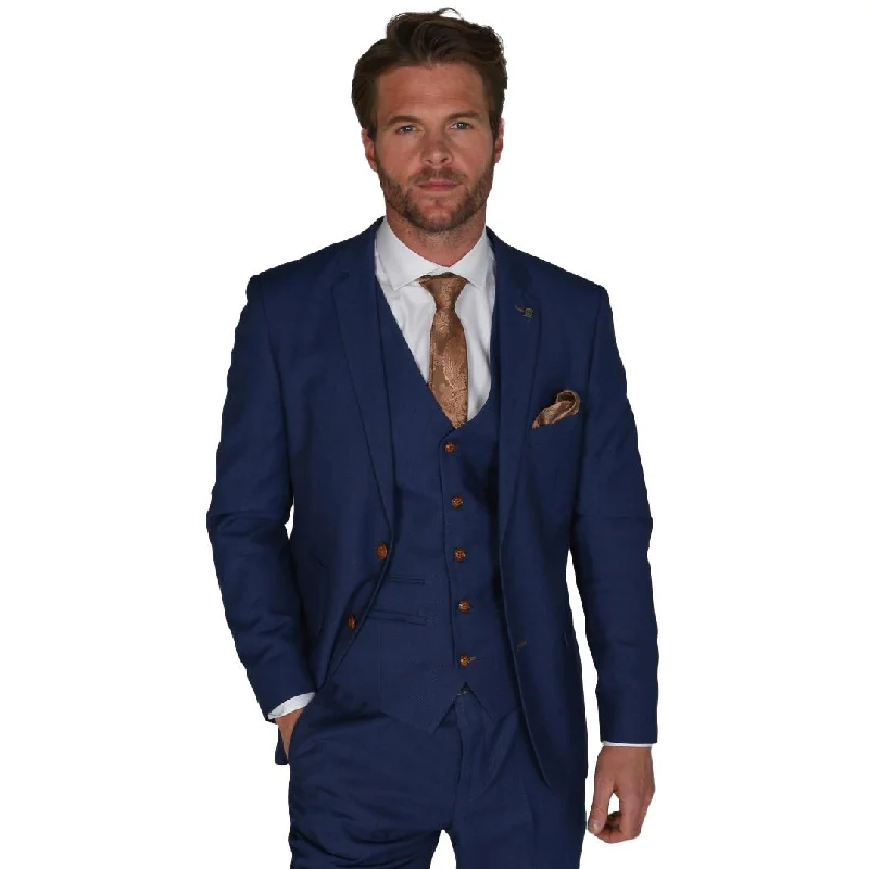 Mayfair- Men's Plain Blue Blazer Weddings & Prom