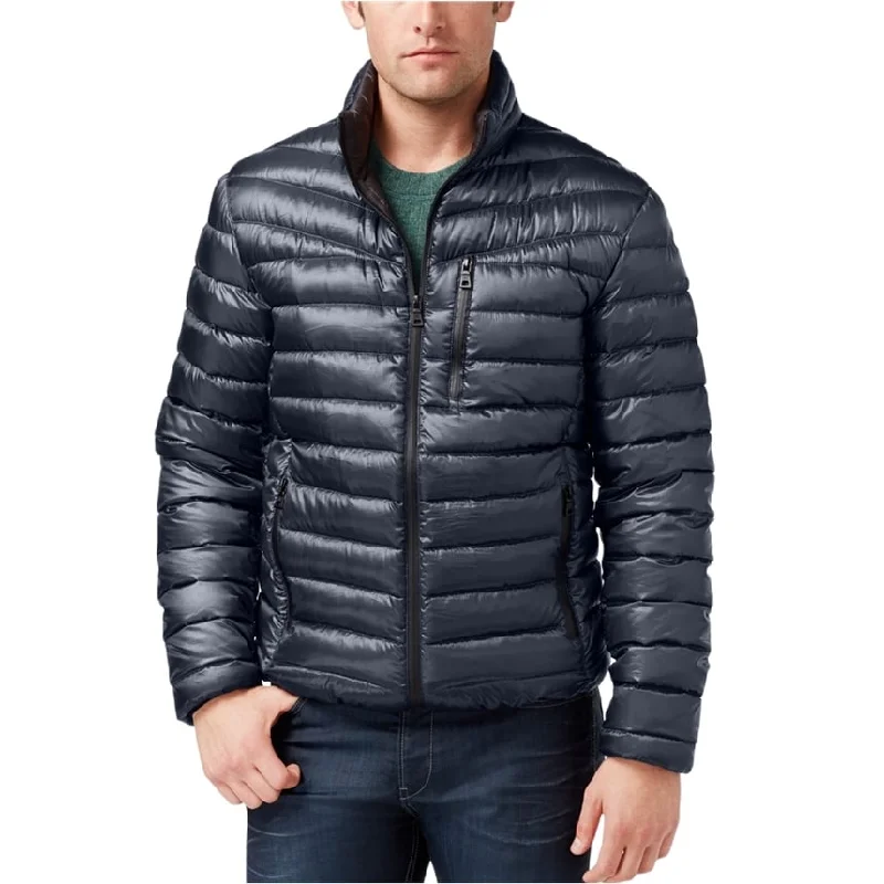 I-N-C Mens Down Puffer Jacket, Grey, XX-Large