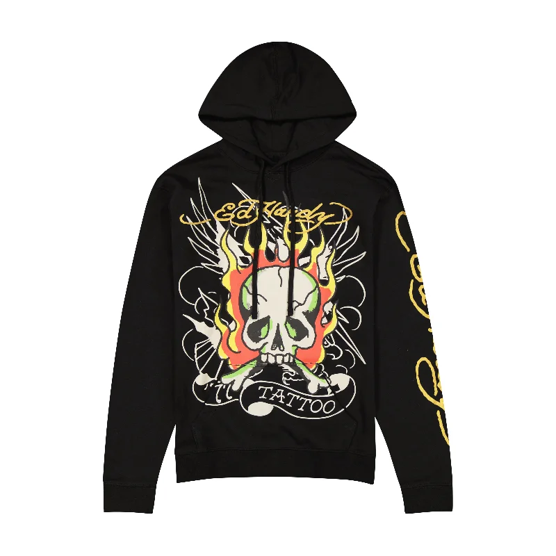 Fire Skull Pullover Hoodie