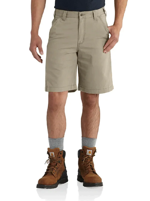 Carhartt 102514-232 Mens Rugged Flex Relaxed Fit Canvas Work Short Tan