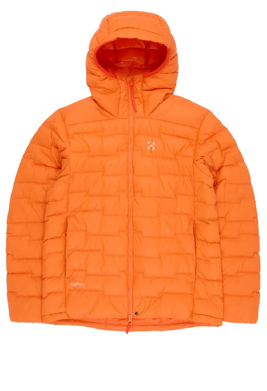 Haglofs Men's ROC Flash Down Hooded Jacket - Blaze Orange