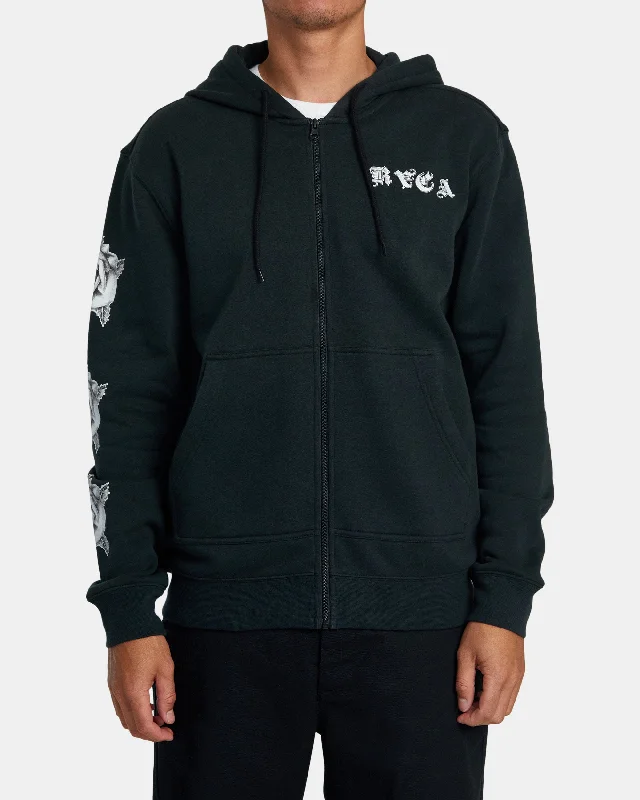 Benjamin Jeanjean Bouquet Zip Hoodie - Black