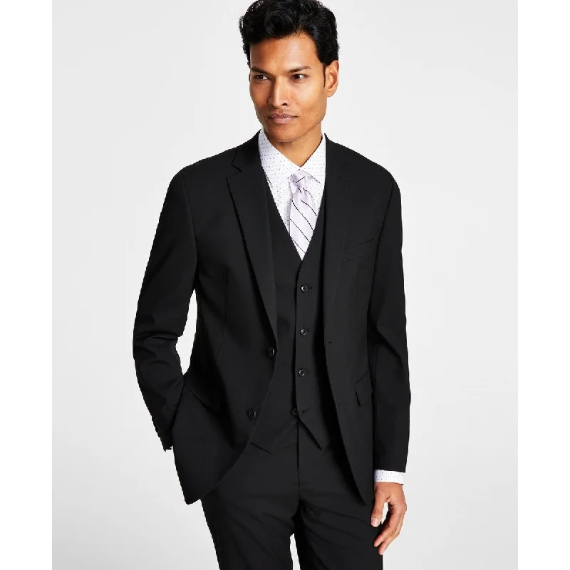 Alfani Men's Slim Fit Stretch Solid Suit Jacket Black Size 40