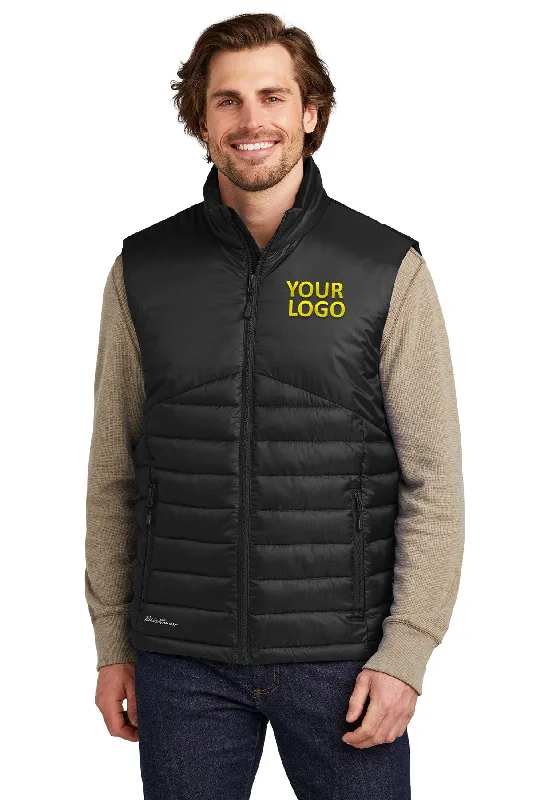 Eddie Bauer Customized Quilted Vests, Deep Black