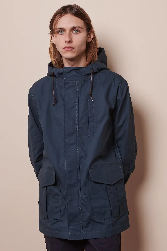 Men's Waxed Mountain Parka - Navy