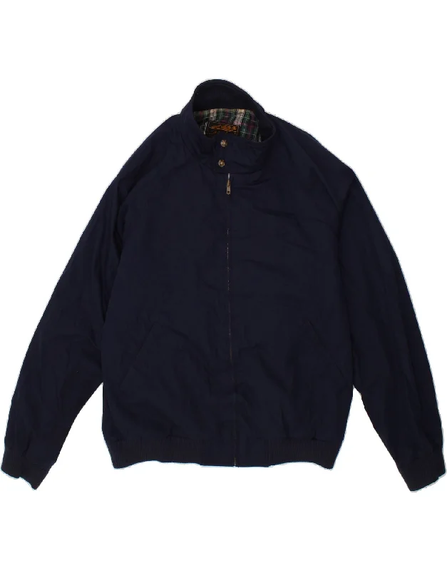 EDDIE BAUER Mens Bomber Jacket UK 40 Large Navy Blue