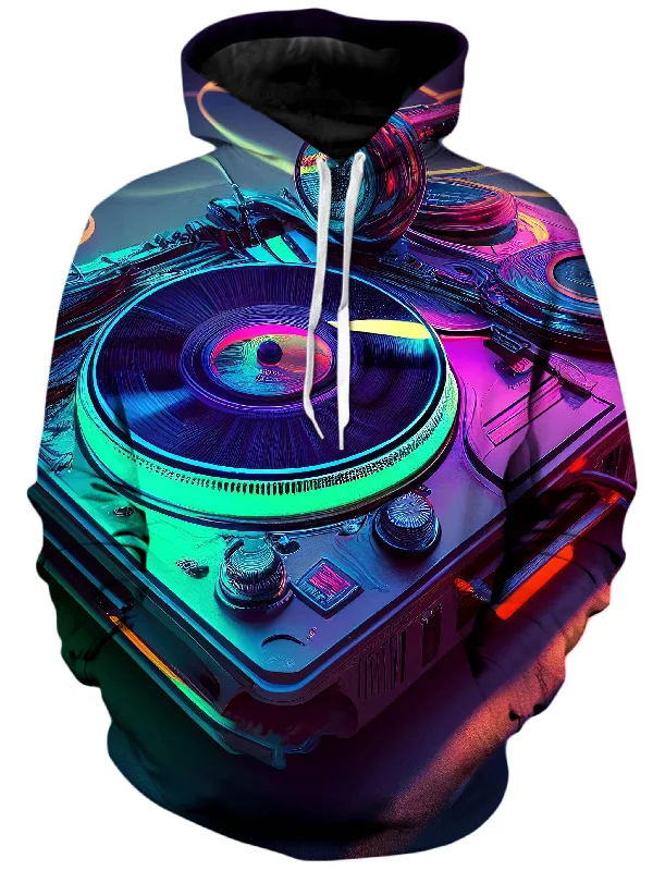 Neon Turntables Unisex Hoodie