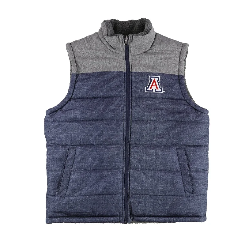 G-III Sports Mens Arizona Wildcats Reversible Sherpa Vest, Blue, Large