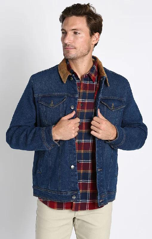 Denim Flannel Lined Vintage Trucker Jacket