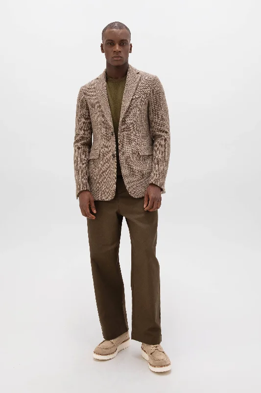 Brown Herringbone Tweed Jacket