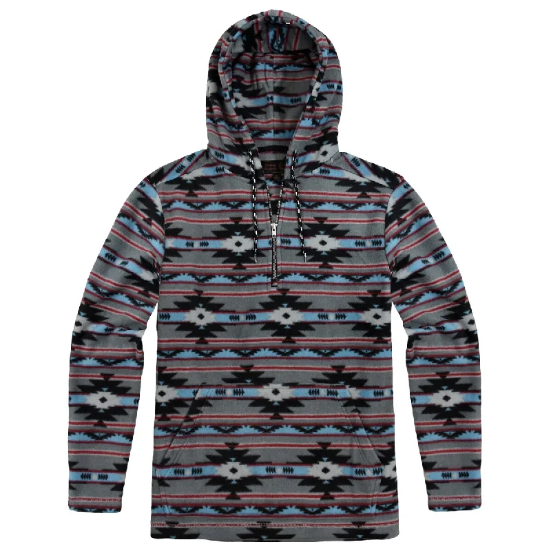 Victory Men's 1/4 Zip Pullover Aztec Hooded Fleece