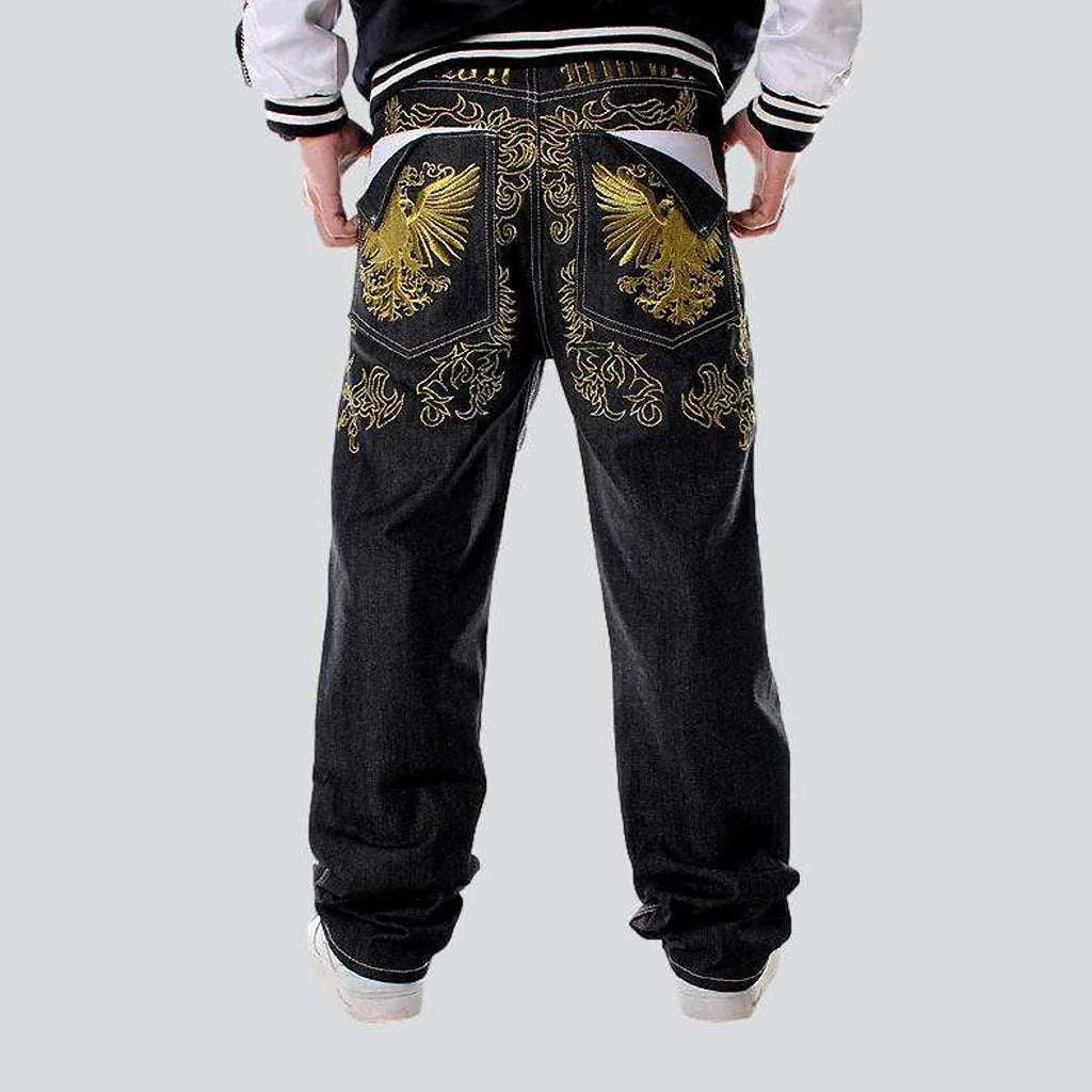 Hip-hop golden ornament jeans