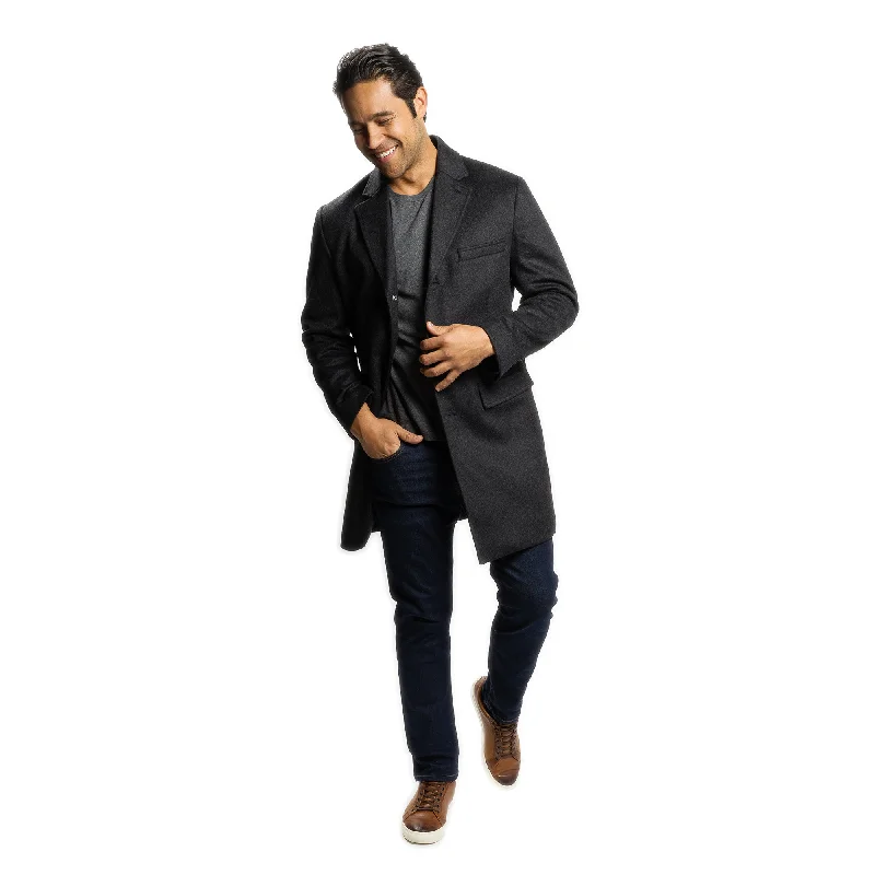 Fulton Wool Cashmere Topcoat - Charcoal