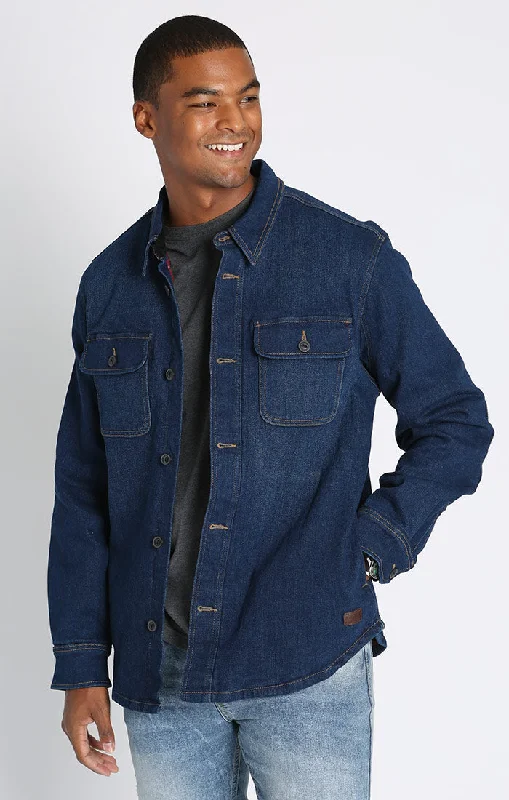 Stretch Flannel Lined Denim Jacket