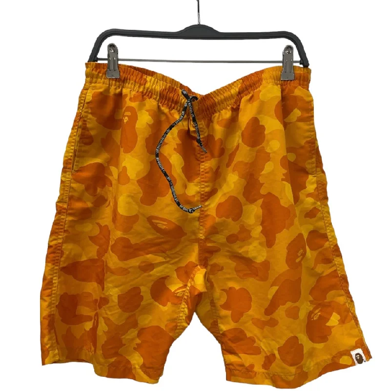 Designer Outerwear BAPE/Shorts/XL/Nylon/ORN/Camouflage/ORANGE CAMO SHORTS