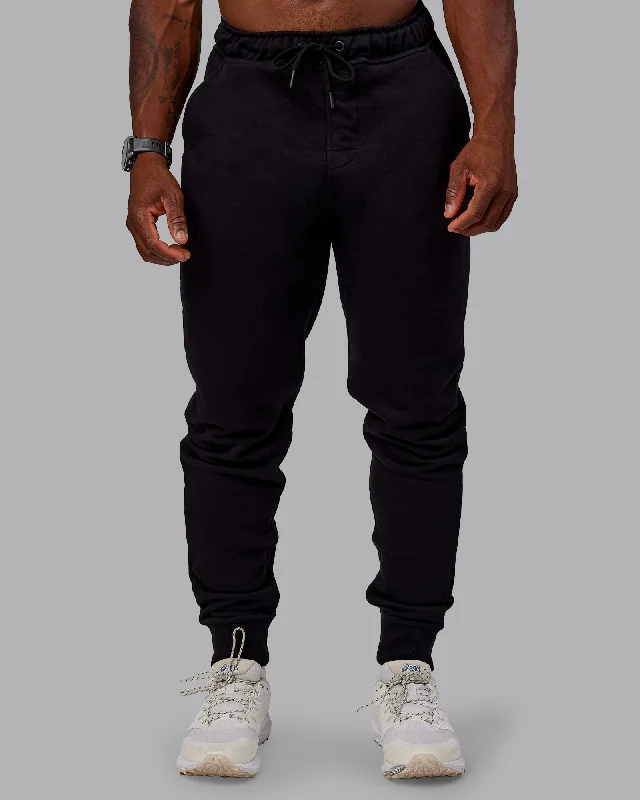 Button-up Shirts Terry Joggers - Black