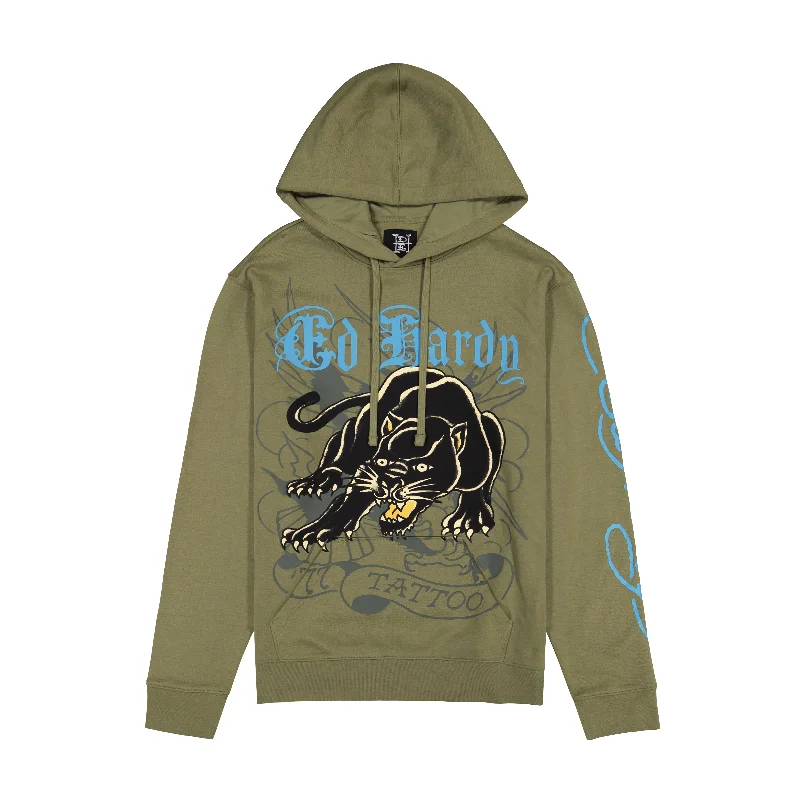 Crouching Panther Mens Hoodie