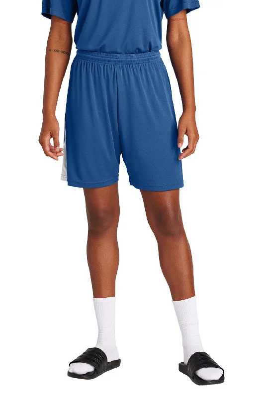 Sport-Tek Mens Moisture Wicking Competitor United Athletic Shorts - Royal Blue/White - New