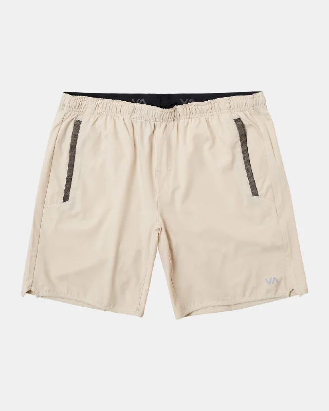 Yogger Stretch 17" Athletic Shorts - Oatmeal