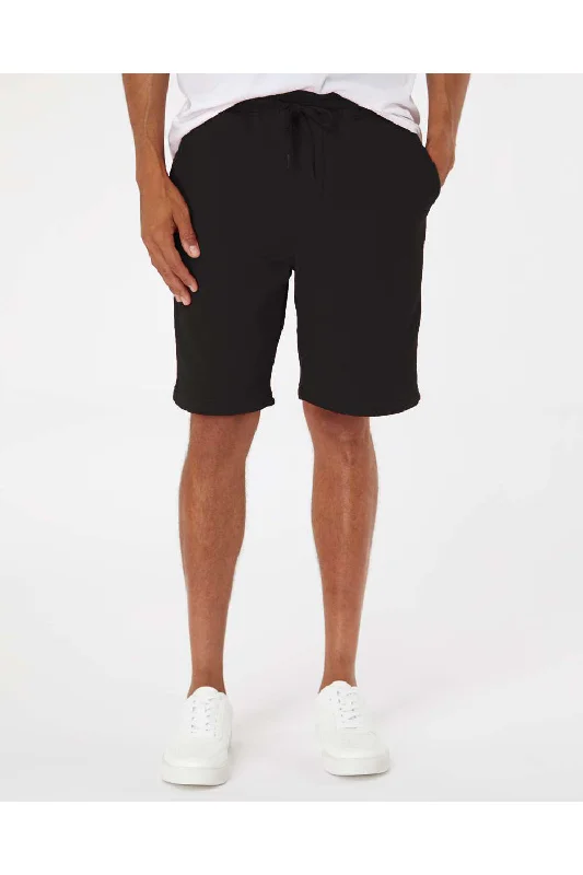 Independent Trading Co. Mens Fleece Shorts w/ Pockets - Black