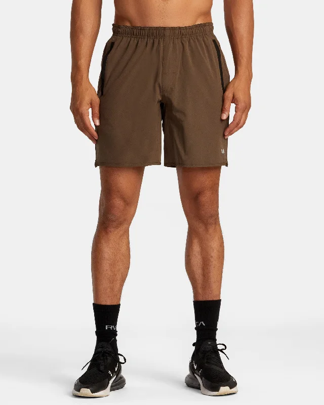 Yogger Stretch 17" Athletic Shorts - Mocha