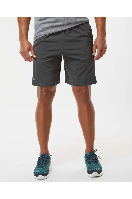 Holloway Mens Moisture Wicking Weld Shorts w/ Pockets - Carbon Grey