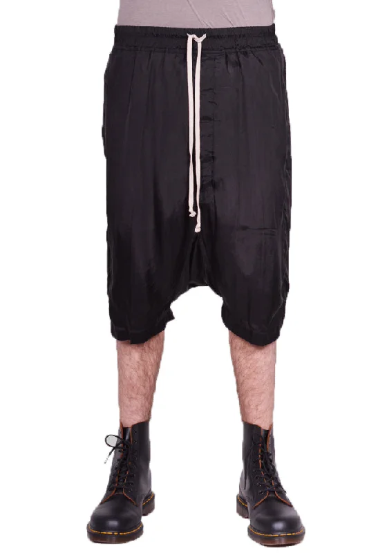 RICK OWENS MEN RU01D3384 J 09 RICK'S PODS SHORTS BLACK