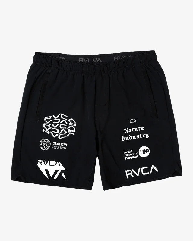 Yogger Stretch 17" Athletic Shorts - Black All Brand