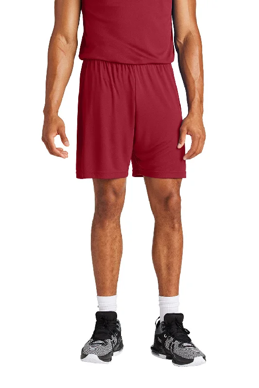 Sport-Tek Mens Moisture Wicking Competitor Athletic Shorts - Deep Red - New