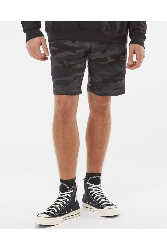 Independent Trading Co. Mens Fleece Shorts w/ Pockets - Black Camo