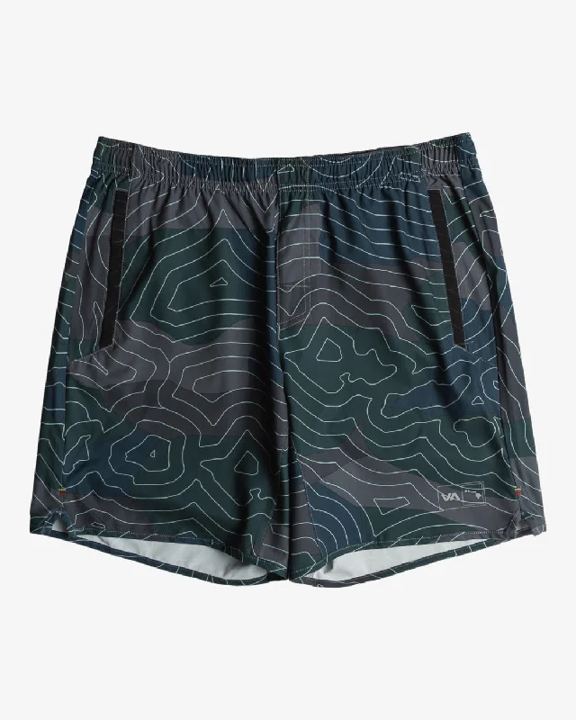 Hawaii Yogger Stretch Technical Training Shorts - Hawaii Topo Camo