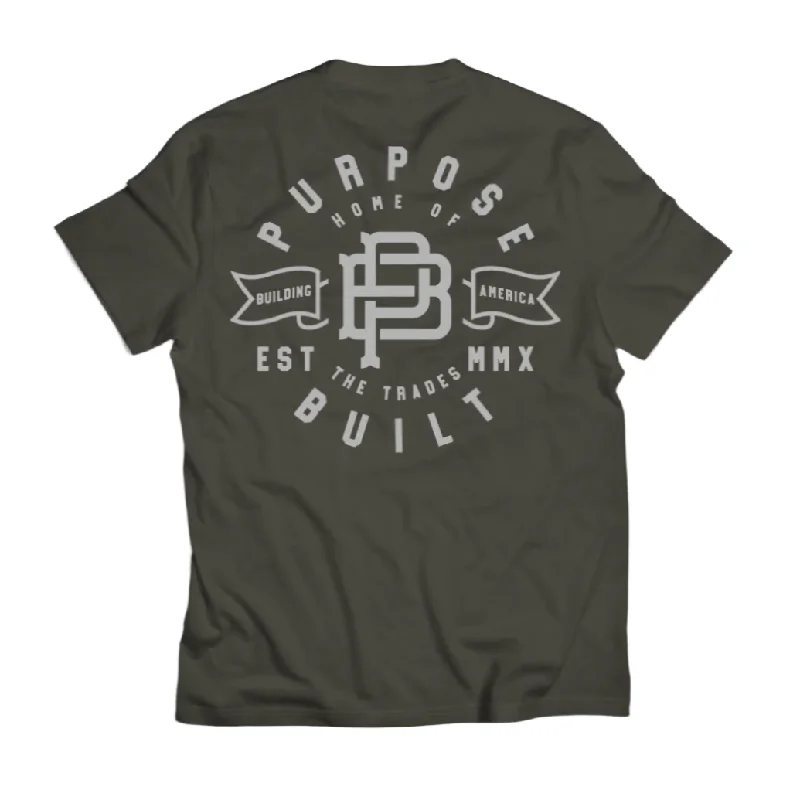 Dress Shoes Emblem Tee, Charcoal