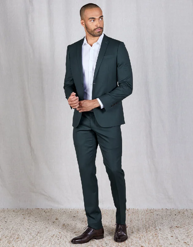 Stylish Trousers Cooper Dark Green Suit