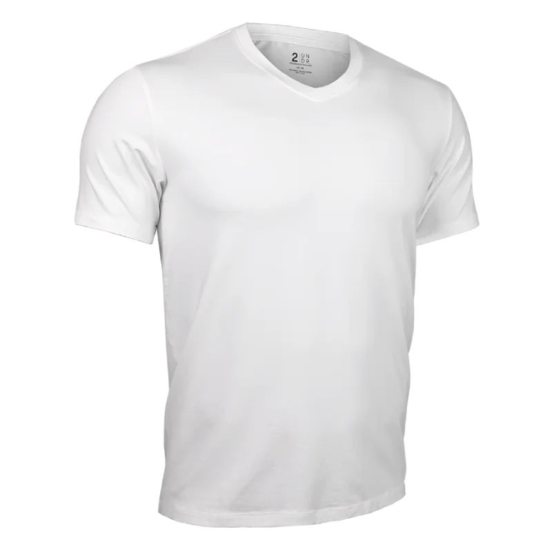 Casual Shirts 2UNDR Luxury V Neck Tee - WHITE