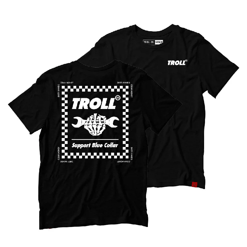 Graphic Tees Checked Tee, Black