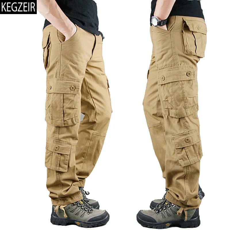 2019 Spring Winter Military Pants Men Khaki Cargo trousers Casual Cotton Tactical Pants Men Big Size Army Overol Hombre