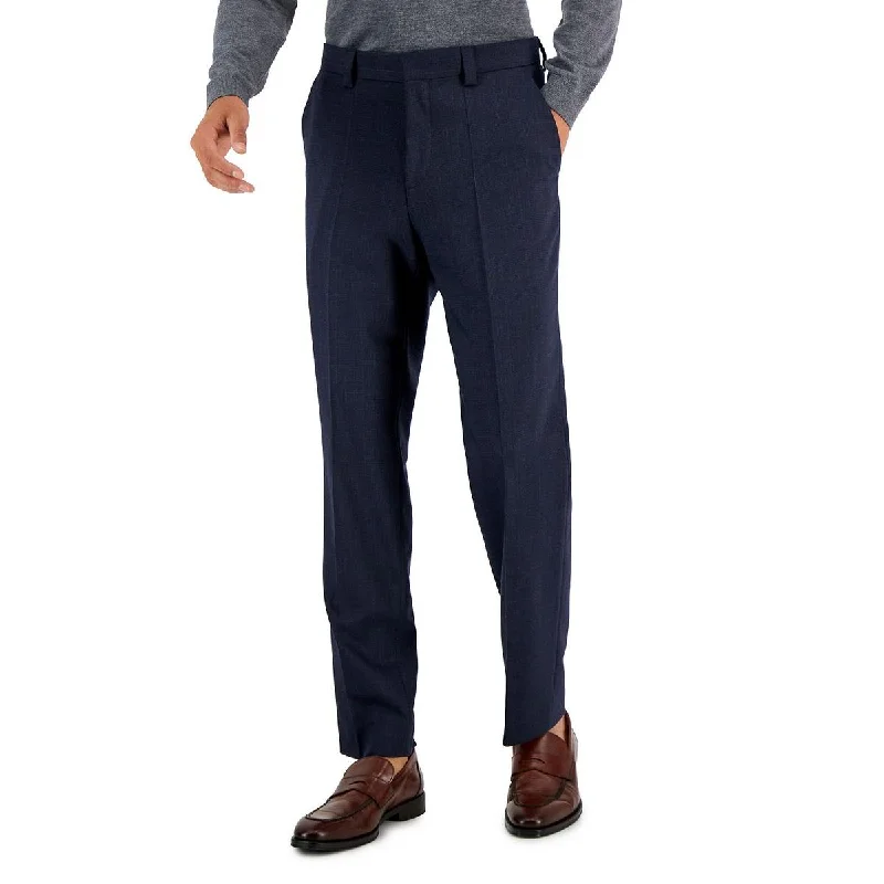 Hugo Mens Wool Blend Glen Plaid Suit Pants