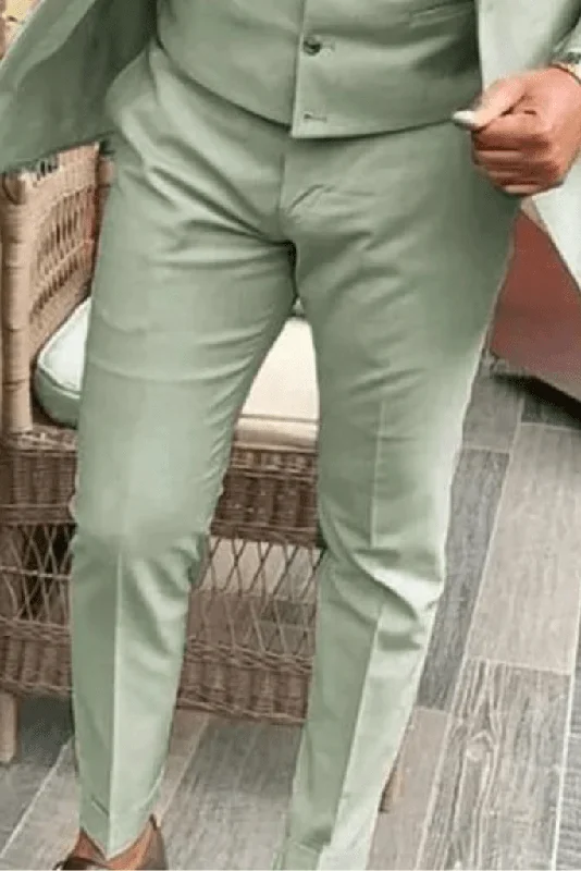 Men Elegant Green Pant Office Formal Wear Trouser Gift for Men Green Trousers Groomsmen Gift