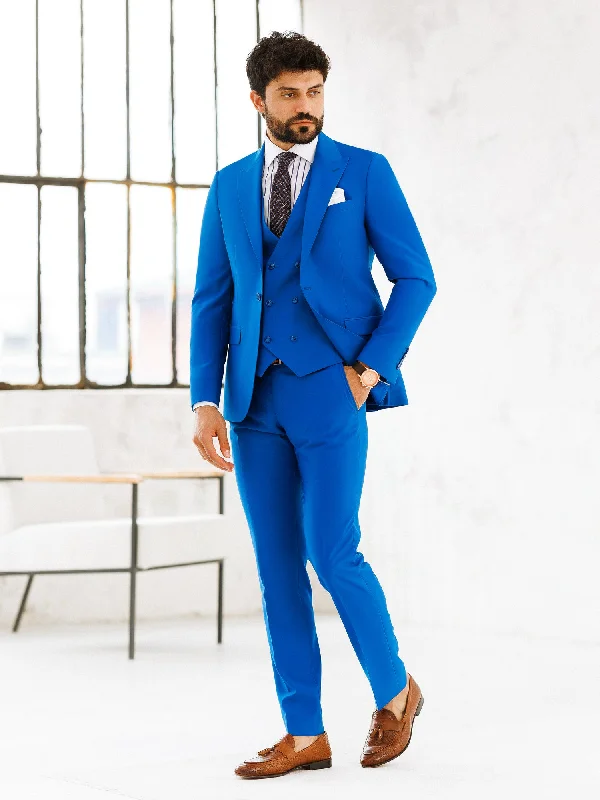 Blue Slim-Fit Suit 3-Piece