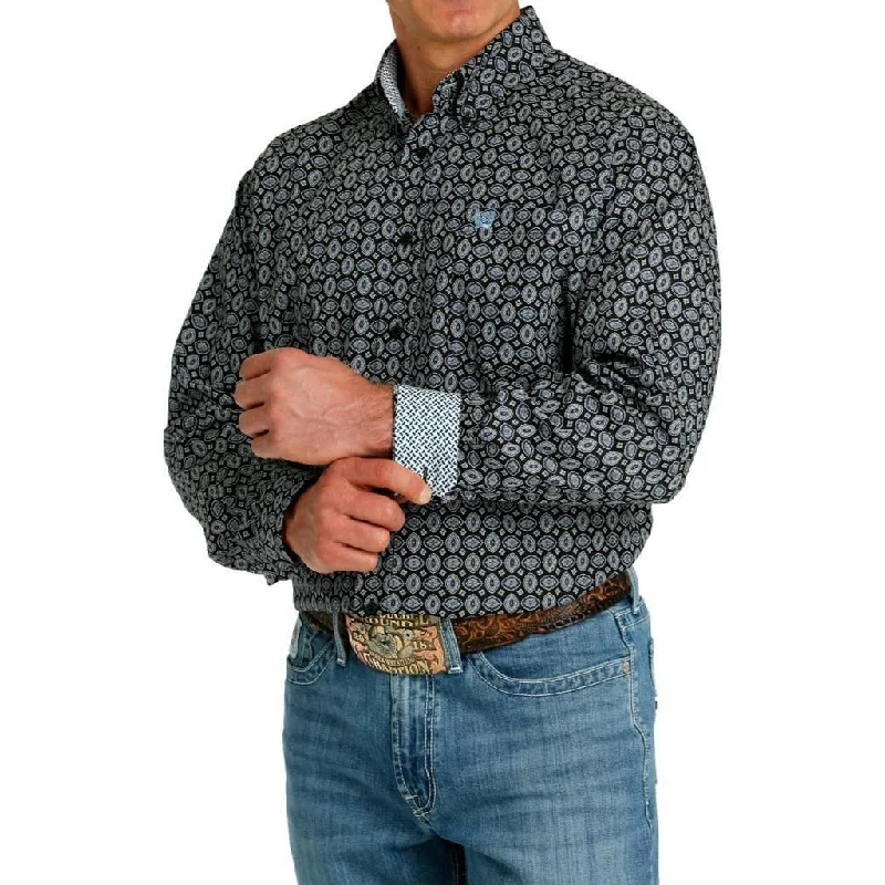 Cinch Western Long Sleeve Handkerchief Print Button