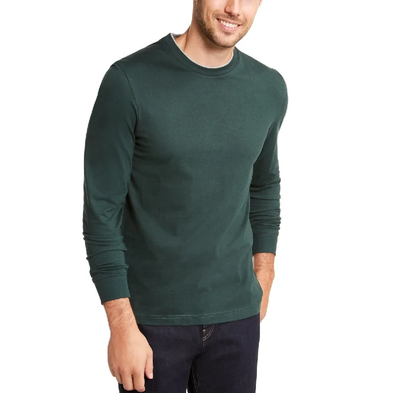 Club Room Men's Doubler Crewneck T-Shirt Green Size Small